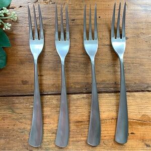 Studio William Larch Satin Stainless Steel 18/10 Cutlery SET OF 4 FORKS